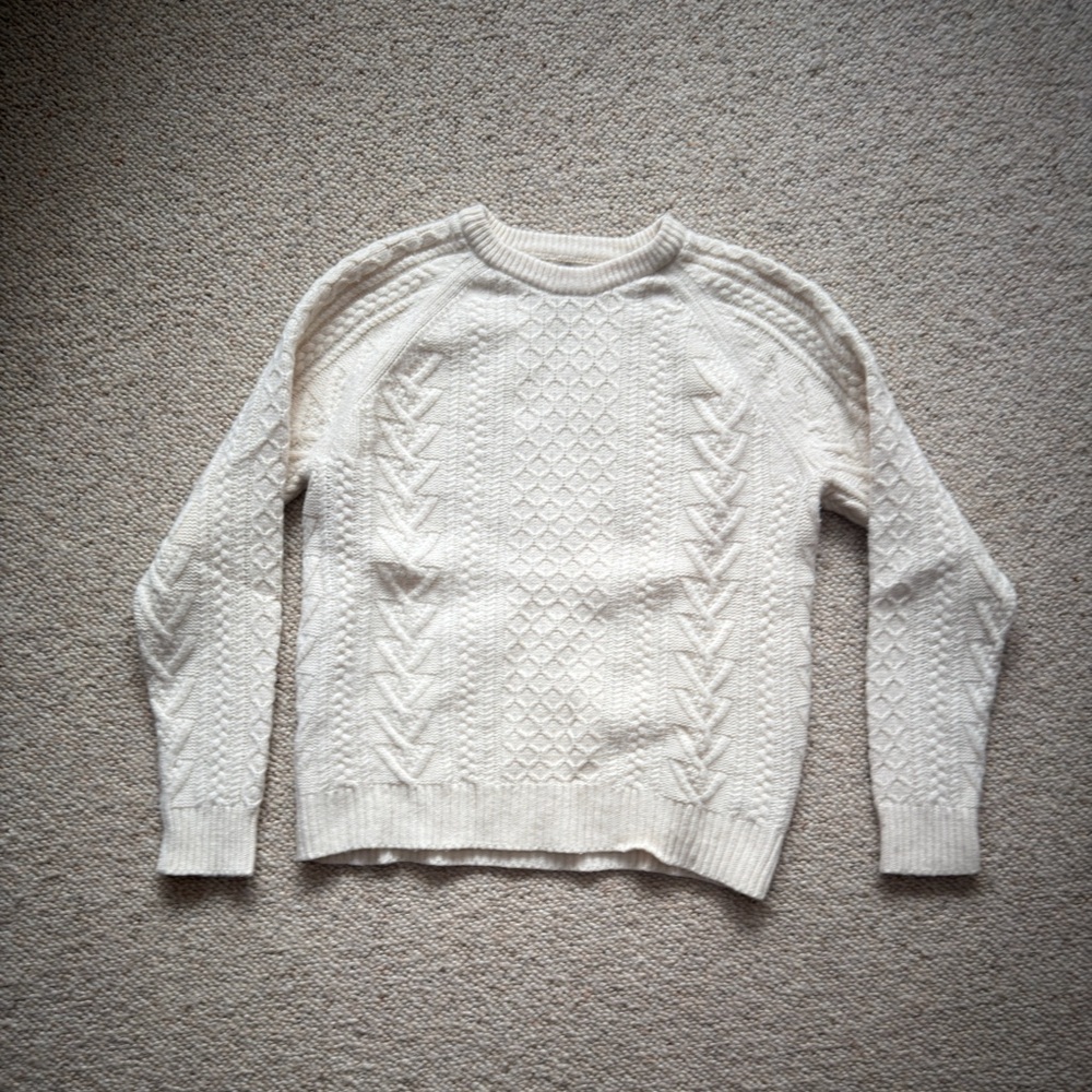 J crew cable knit sweater